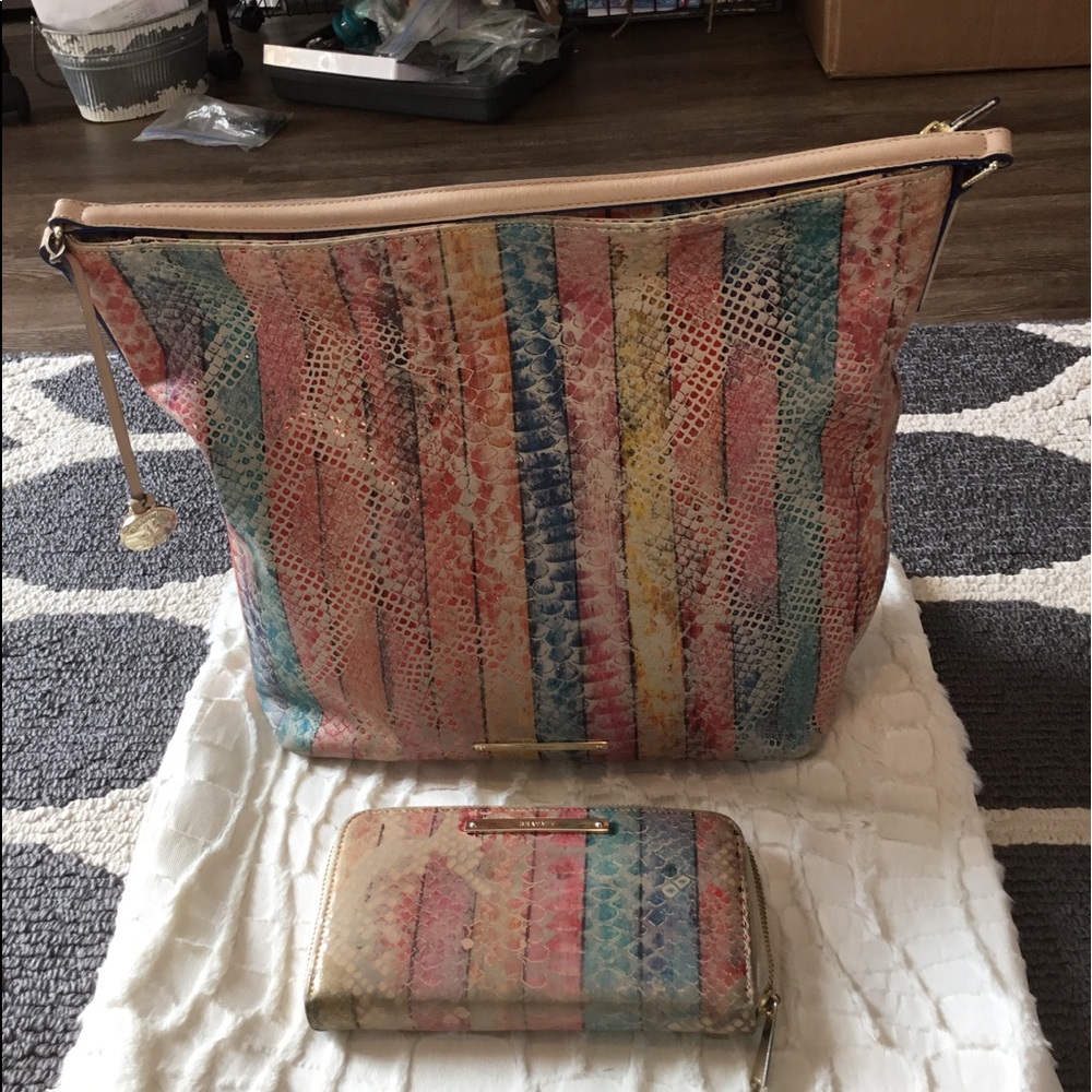 Brahmin shoulder bag and wallet